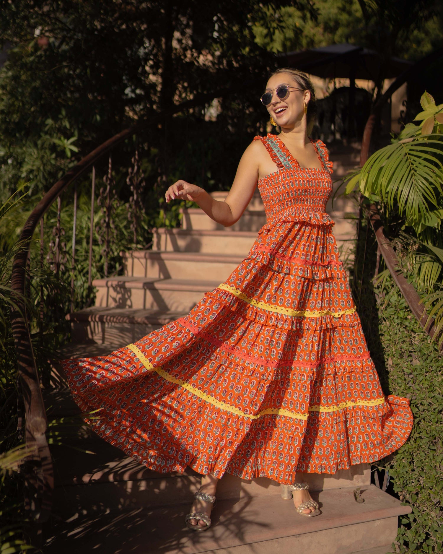 miya maxi dress orange Billy J Boutique Miya Maxi Dress- Orange , -