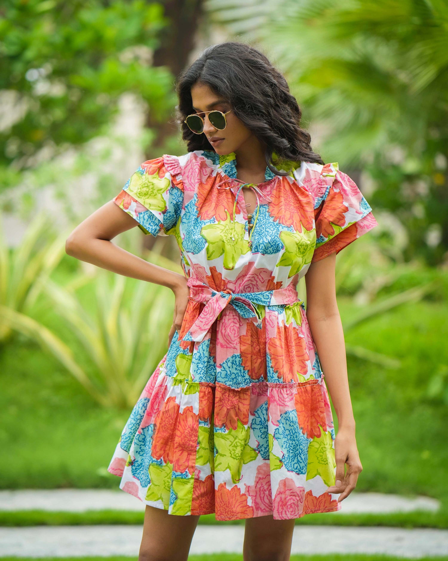 Poppy Dress Mint Red Yellow / M Poppy Dress Mint Red Yellow / M