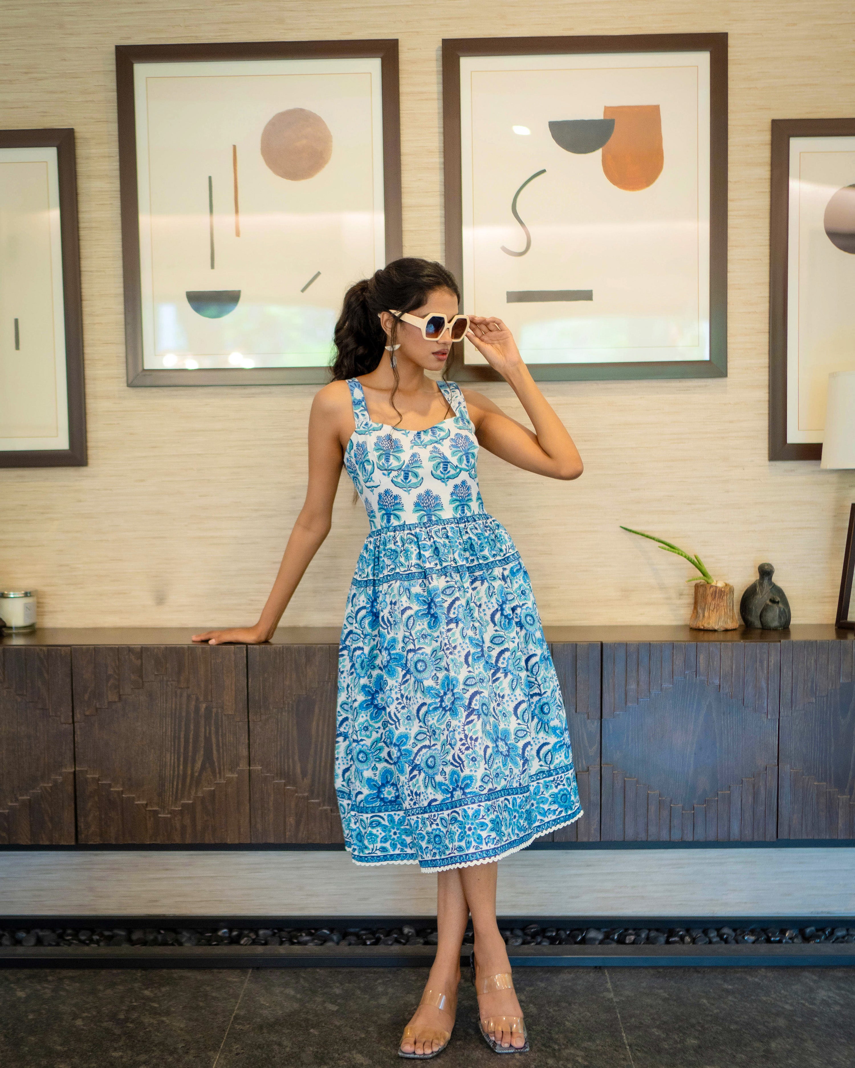 Dolce Dress Blue White / L Dolce Dress Blue White / L
