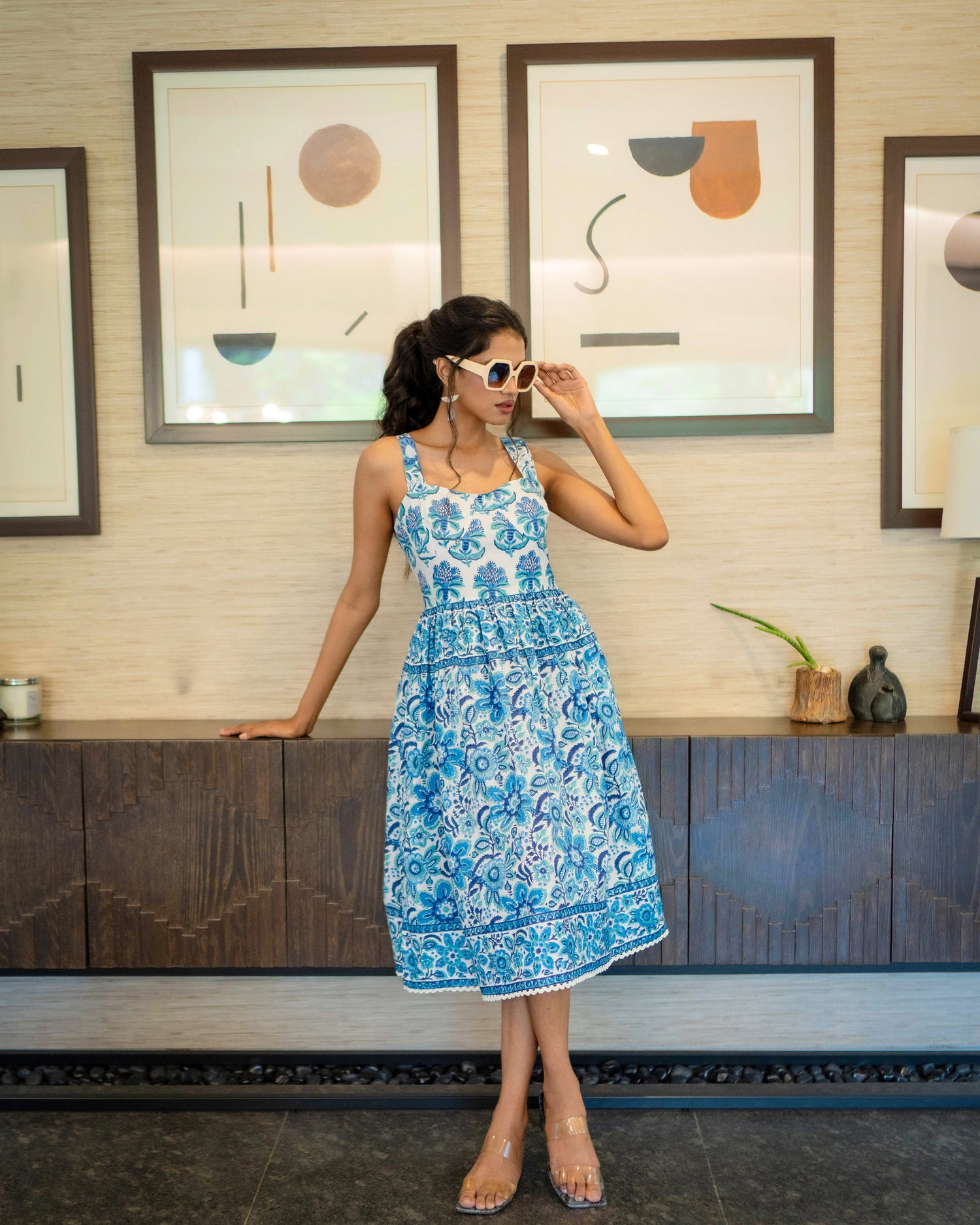 dolce blue dress Dolce & Gabbana Longuette in Lam Satin Dress